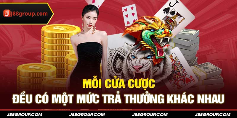 Mỗi cửa cược đều có một mức trả thưởng khác nhau